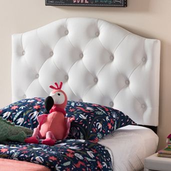 Baxton Studio Myra Faux Leather Scalloped Twin Headboard