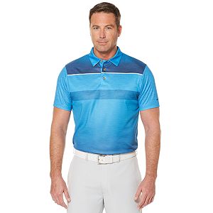 Men's Grand Slam Classic-Fit Ombre-Striped Driflow Performance Golf Polo