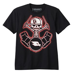 Boys 8-20 Tony Hawk Drummer Skeleton Glow-in-the-Dark Tee