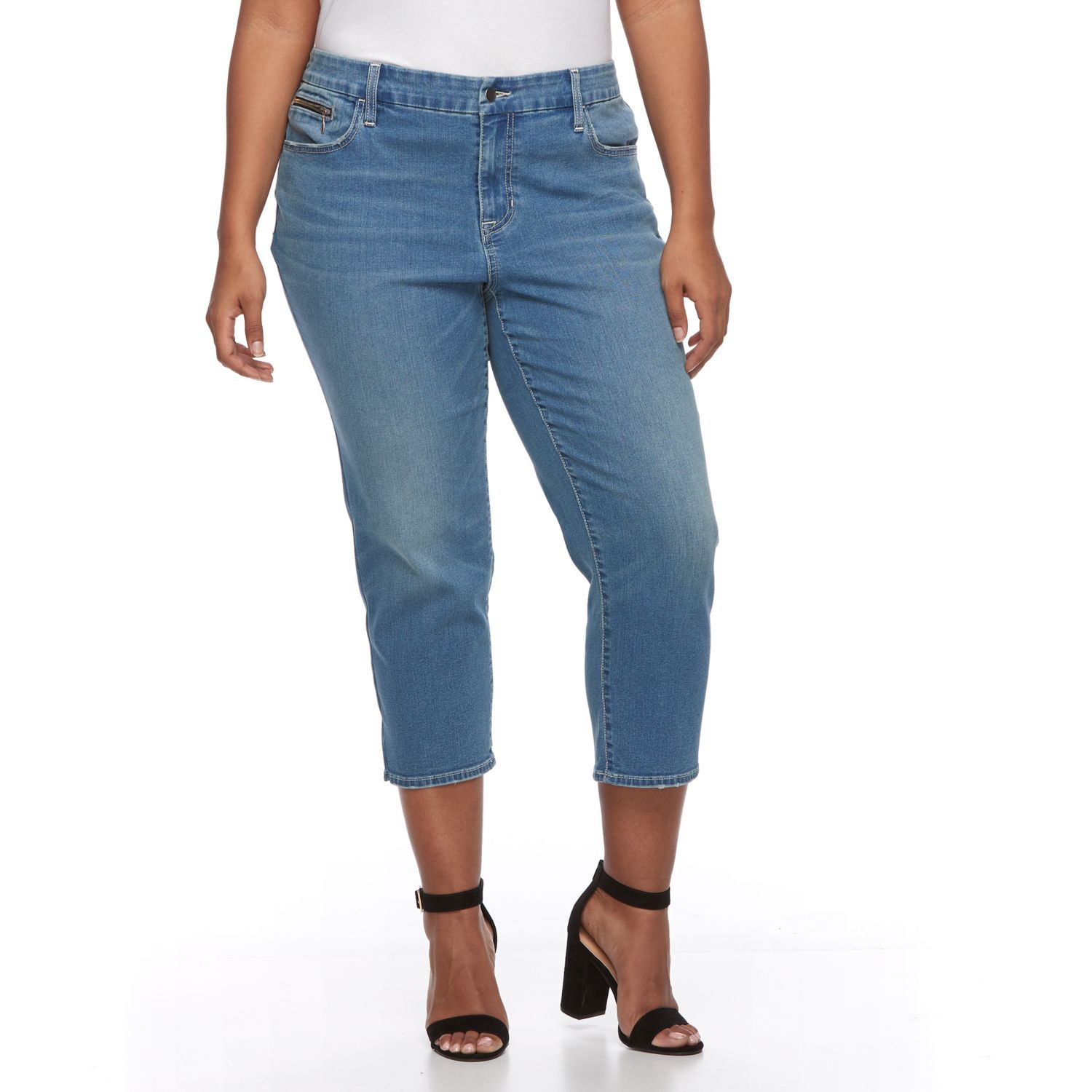 straight leg capri jeans