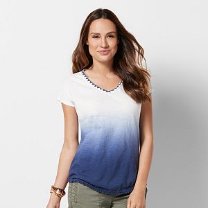 Petite SONOMA Goods for Life™ Dip-Dye Tee