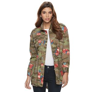Juniors' Candie's® Camo Floral Utility Jacket