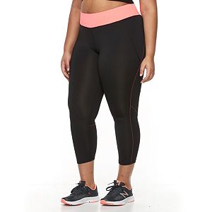 Plus Size Tek Gear® Colorblock Crop Leggings