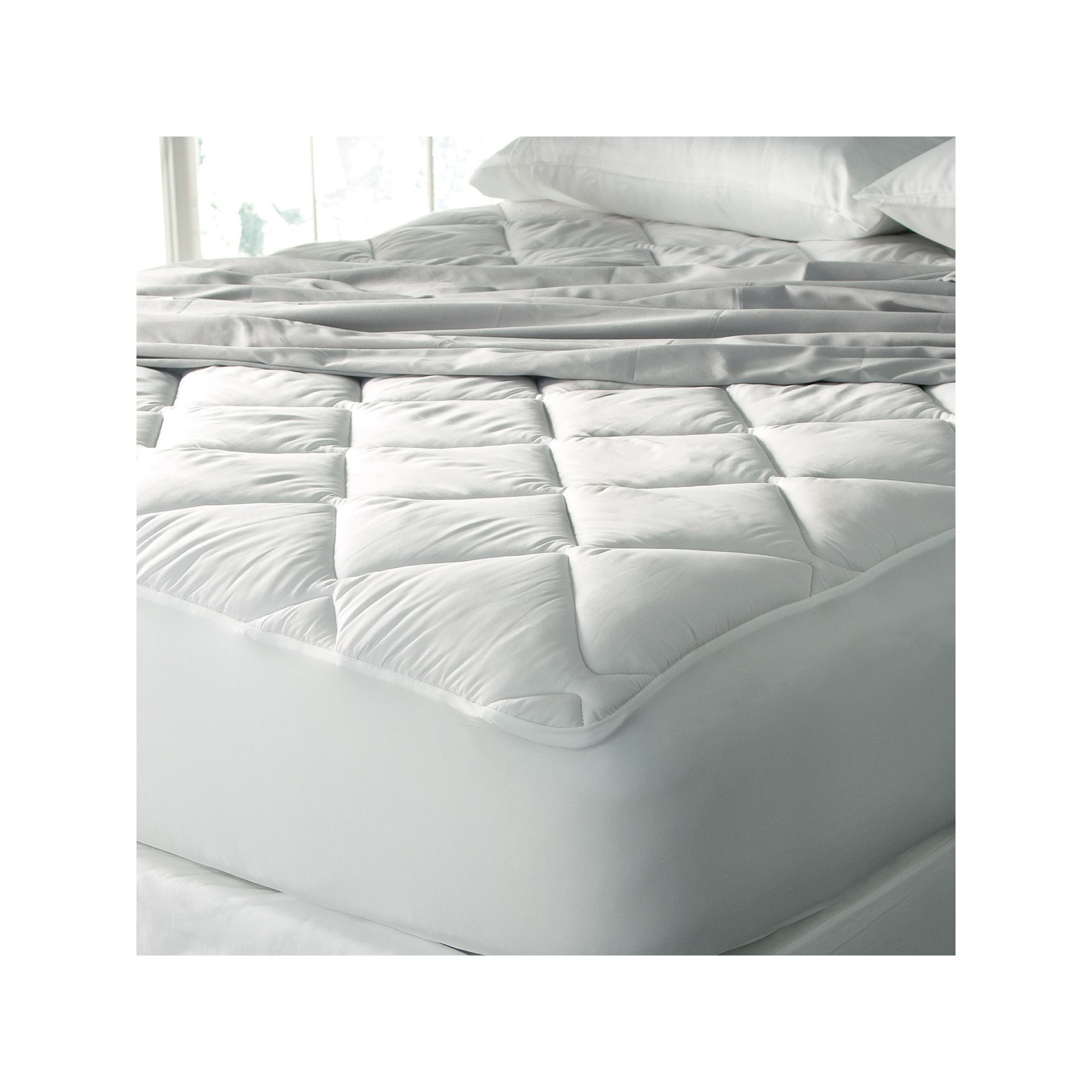 Eddie Bauer 400 Thread Count Premium Cotton Mattress Pad, White