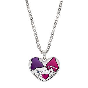 DreamWorks Trolls Kids' Stainless Steel Heart Pendant Necklace