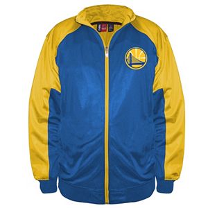 Big & Tall Majestic Golden State Warriors Back Track Tricot Jacket