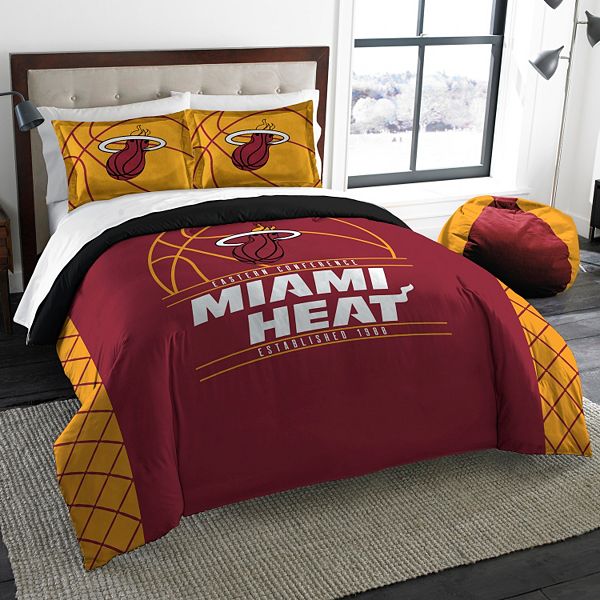 Miami Heat Reverse Slam Full Queen Comforter Set By The Northwest