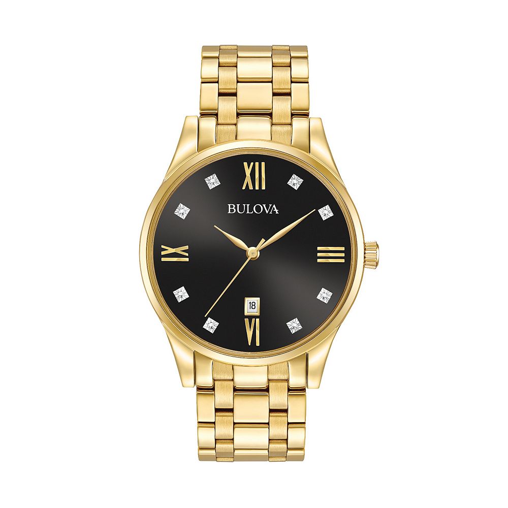 Bulova Men's 40mm Diamond Stainless Steel Watch - 97D108
