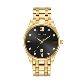 Bulova Men's Diamond Stainless Steel Watch - 97D108