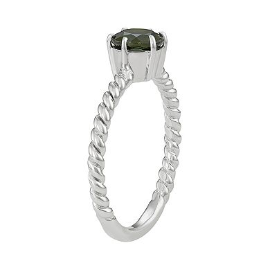 Jewelexcess Sterling Silver Chrome Diopside Ring