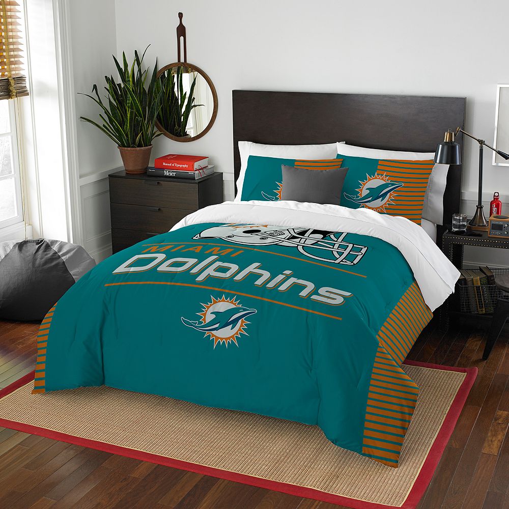 Miami Dolphins Draft Full Queen Comforter Set By Northwest