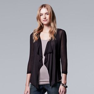 Petite Simply Vera Vera Wang Flyaway Cardigan