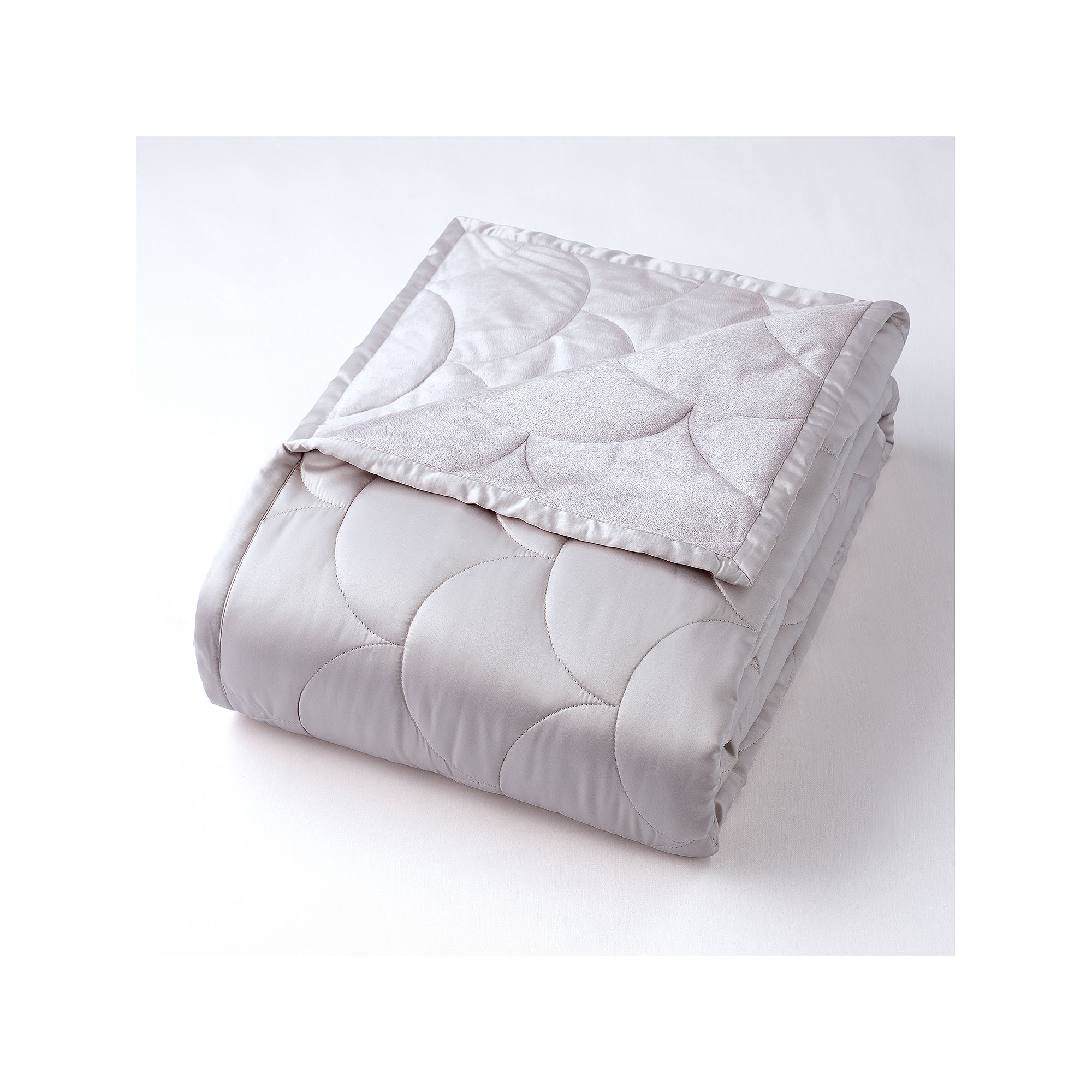 Nikki Chu Down-Alternative Blanket, Silver