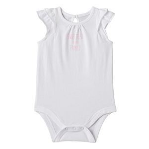 Baby Girl Jumping Beans® Embroidered Flutter-Sleeve Bodysuit