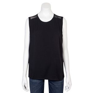 Juniors' Grayson Threads Mesh Yoke Tank