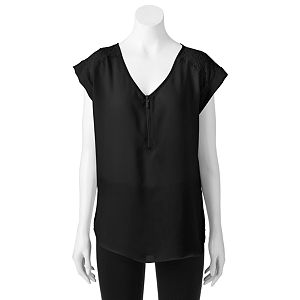 Juniors' My Michelle Lace Yoke Top