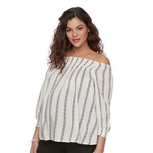 Maternity a:glow Off-the-Shoulder Smocked Top