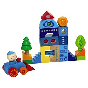 HABA Habatown 25-pc. Colorful Wooden Blocks Set