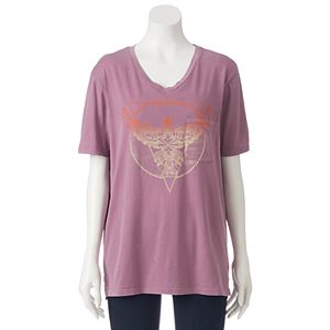 Juniors' Fifth Sun Eagle V-Neck Graphic Tee