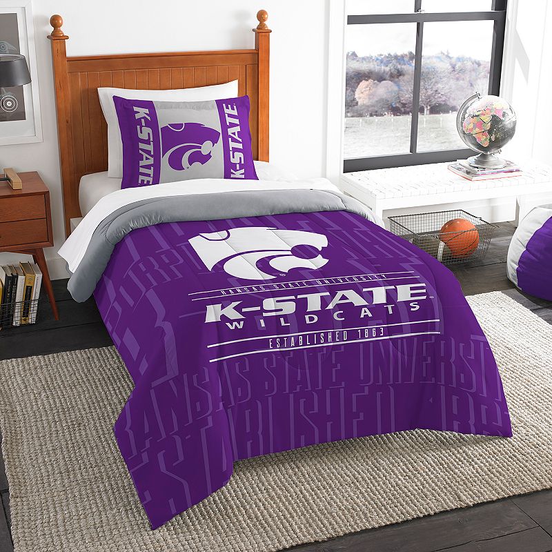 Kansas State Wildcats Modern Take Twin Comforter Set by Northwest, Multicol