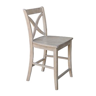 International Concepts Cosmo Crossback Wood Counter Stool