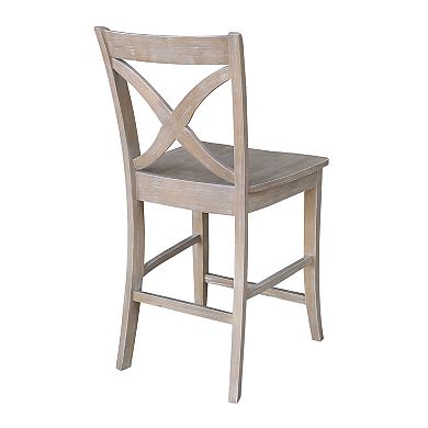International Concepts Cosmo Crossback Wood Counter Stool