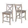International Concepts Cosmo Crossback Wood Counter Stool