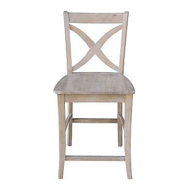 International Concepts Cosmo Crossback Wood Counter Stool