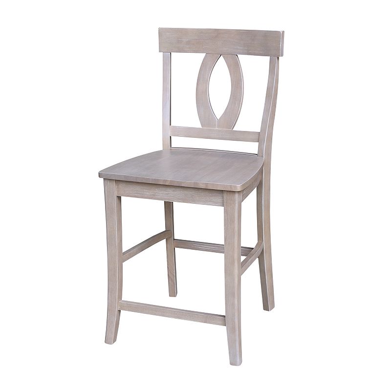 International Concepts Cosmo Wood Counter Stool, Grey