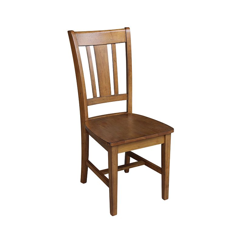 International Concepts San Remo Slat Back Dining Chair 2-piece Set, Brown