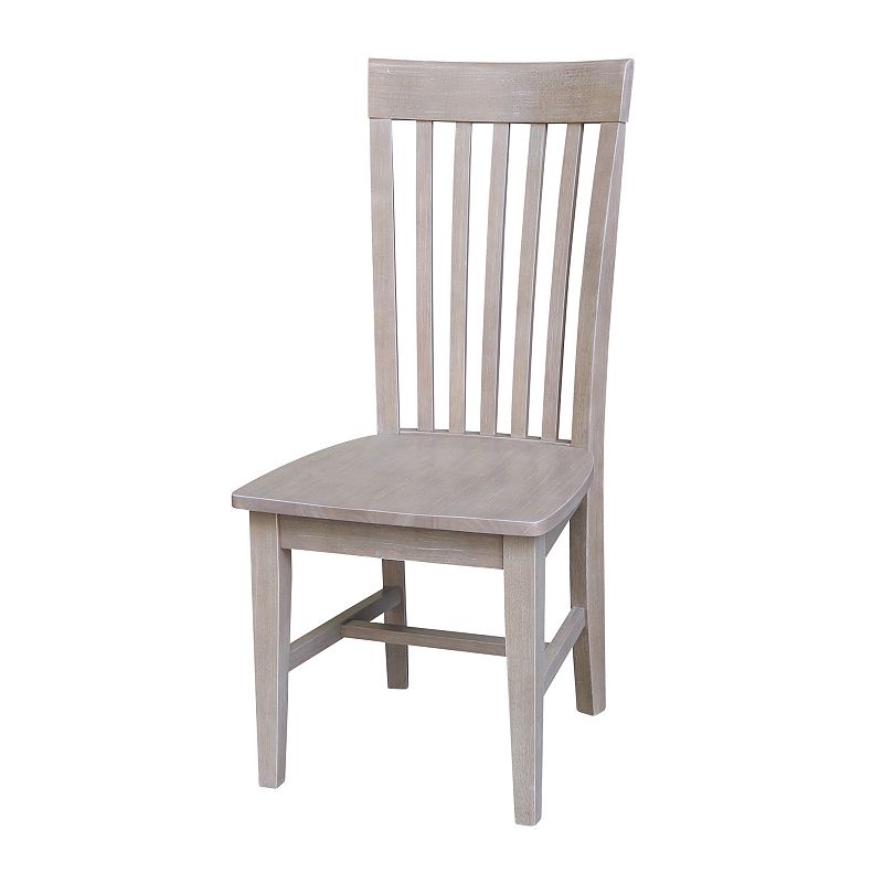 International Concepts Cosmo Slat Back Dining Chair 2-piece Set, Grey