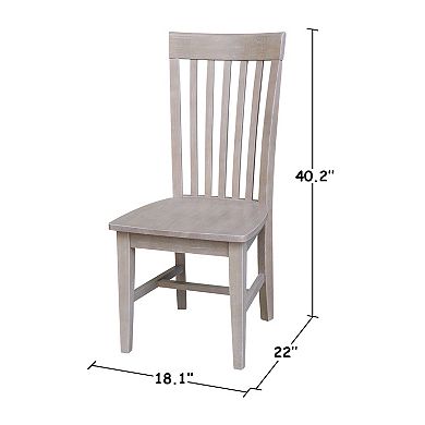 International Concepts Cosmo Slat Back Dining Chair 2-piece Set