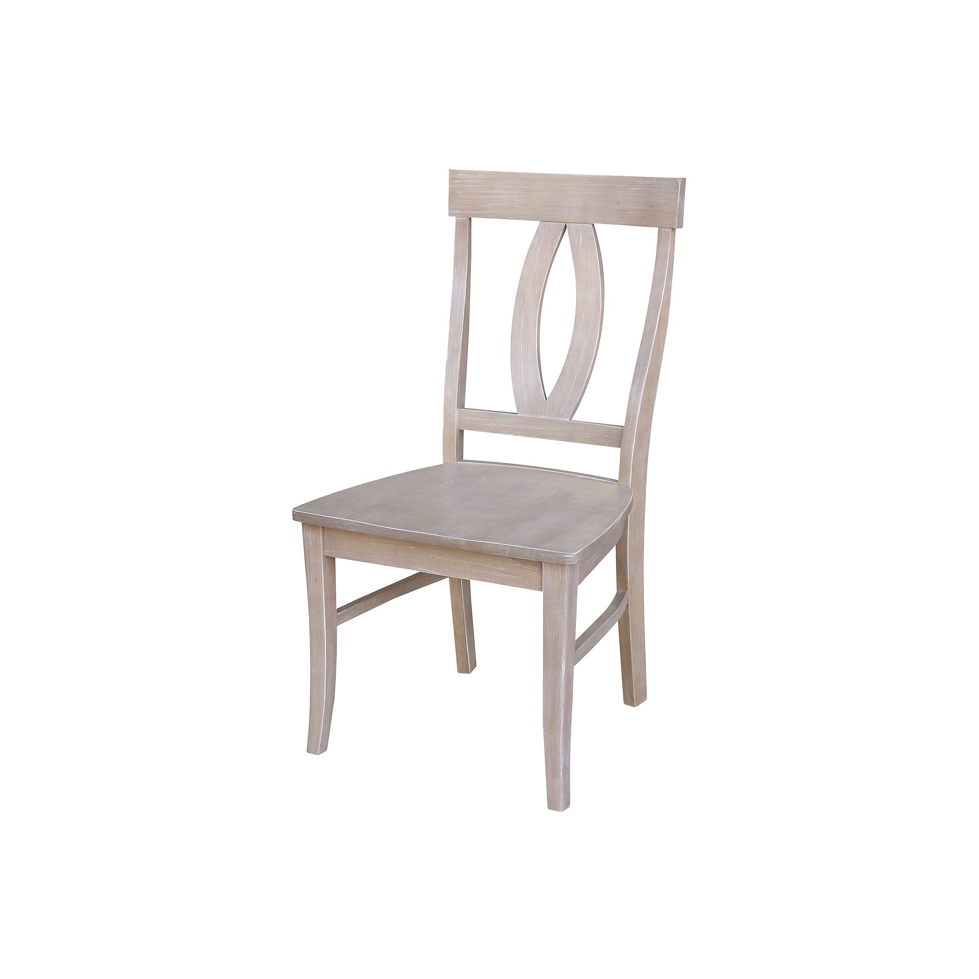International Concepts Cosmo Washed Wood Dining Chair 2-piece Set, Gray