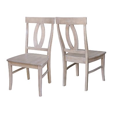 International Concepts Cosmo Washed Wood Dining Chair 2-piece Set
