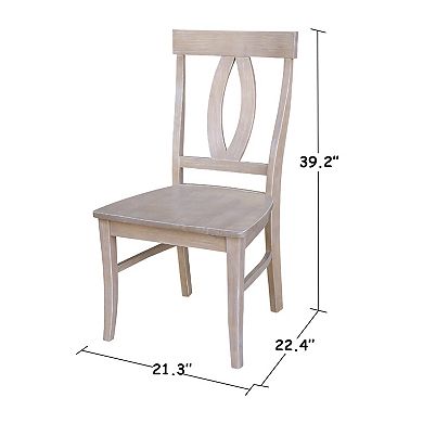 International Concepts Cosmo Washed Wood Dining Chair 2-piece Set