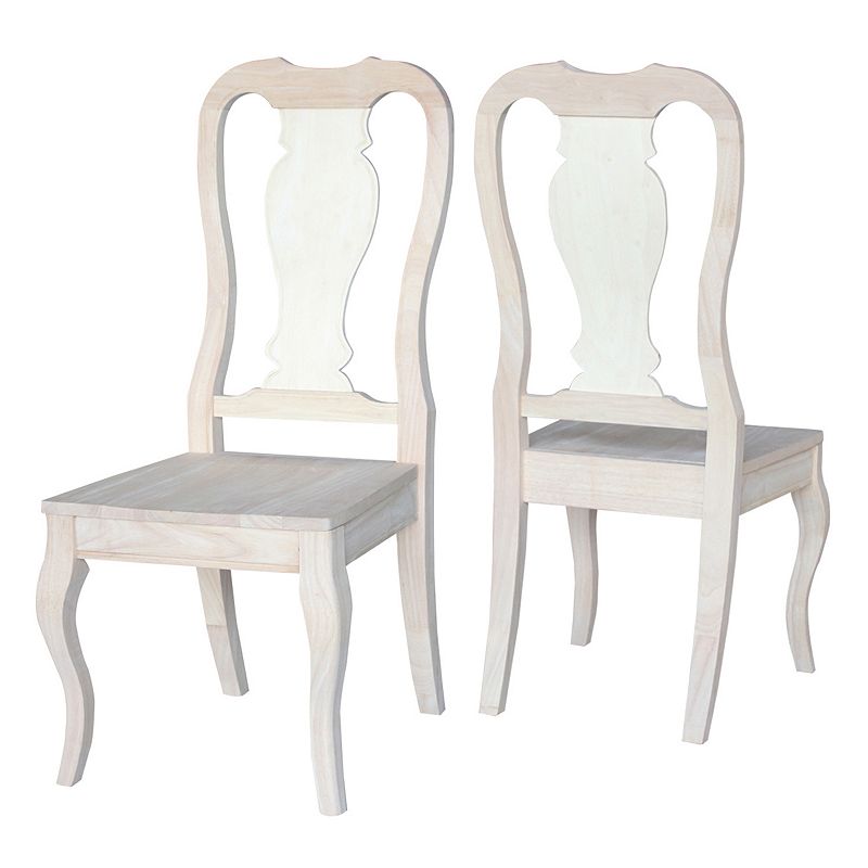 International Concepts Queen Dining Chair 2-piece Set, Brown