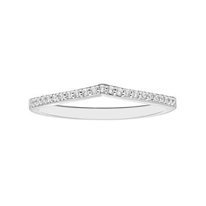 Boston Bay Diamonds 14k White Gold 1/10 Carat T.W. Diamond Shadow Wedding Ring