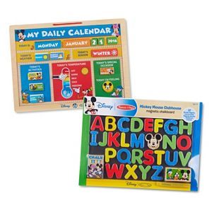 Disney's Mickey Mouse Clubhouse Magnetic Calendar & Chalkboard Activity Bundle by Melissa & Doug