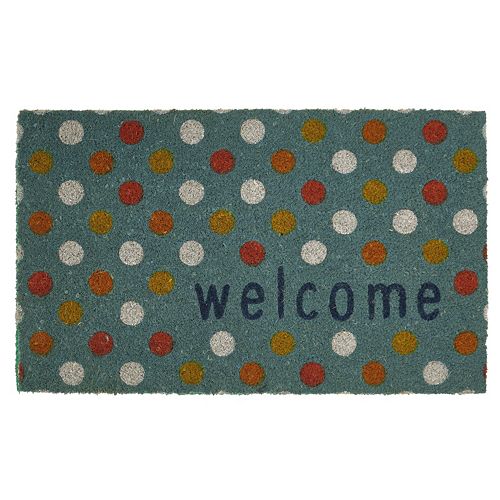 Mohawk® Home ”Welcome” Dots Coir Doormat – 18” x 30”