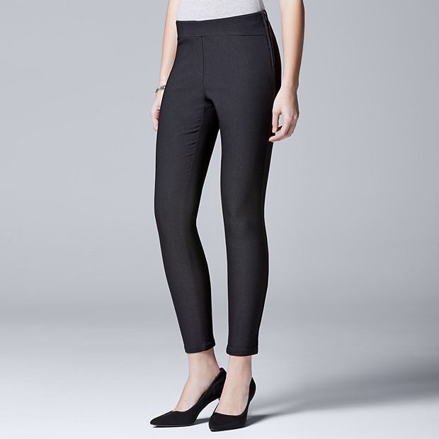 Women's Simply Vera Vera Wang City Black Twill Pants