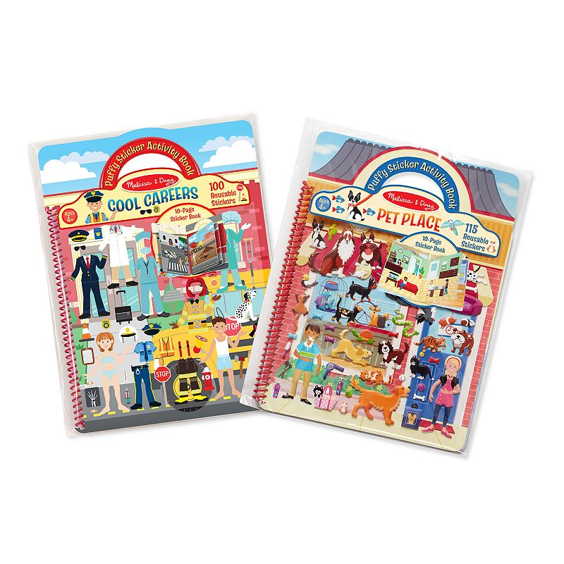 Cool Careers & Pet Place Puffy Sticker Activity Book Bundle, Multicolor