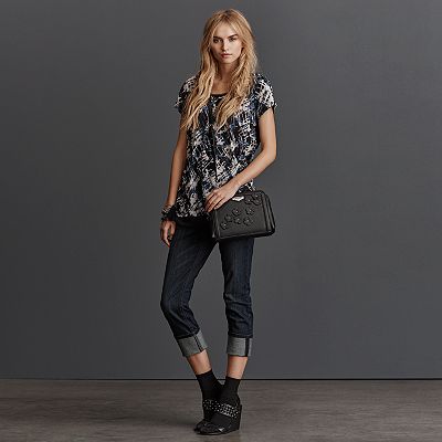 Kohls vera wang capri jeans clearance