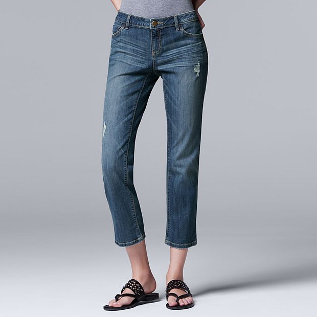 Kohls vera wang capri jeans sale