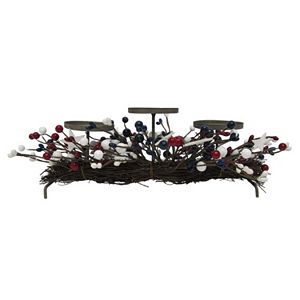 Celebrate Americana Together Faux Berry 3-Pillar Holder