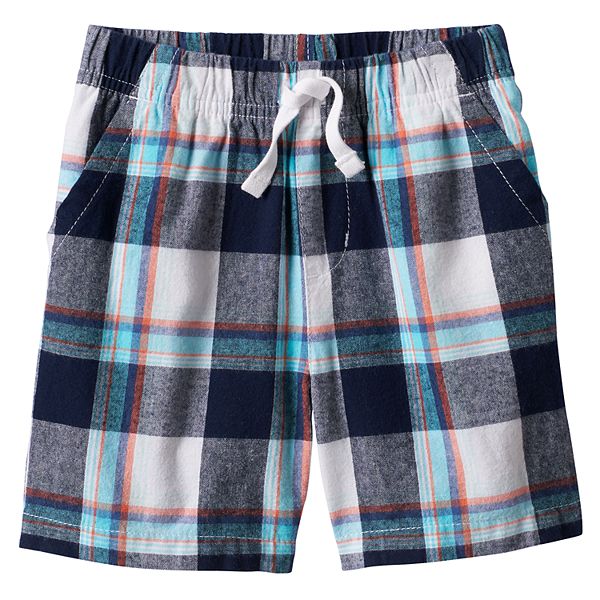 Toddler Boy Jumping Beans® Yarn-Dyed Plaid Canvas Shorts