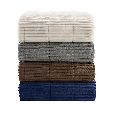 Madison Park Parker Oversized Corduroy Plush Down Alternative Throw