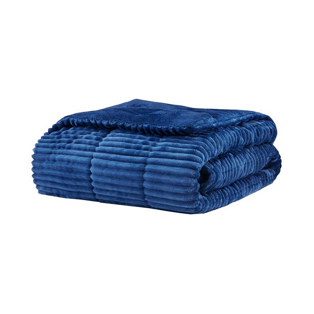 Madison Park Parker Oversized Corduroy Plush Down Alternative Throw