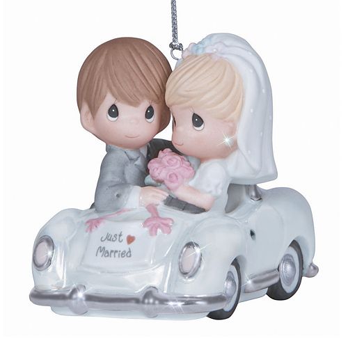 Precious Moments "Just Married" Couple Christmas Ornament