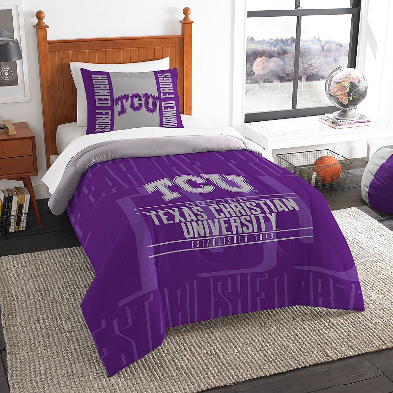 TCU Horned Frogs Modern Take Twin Comforter Set by Northwest, Multicolor