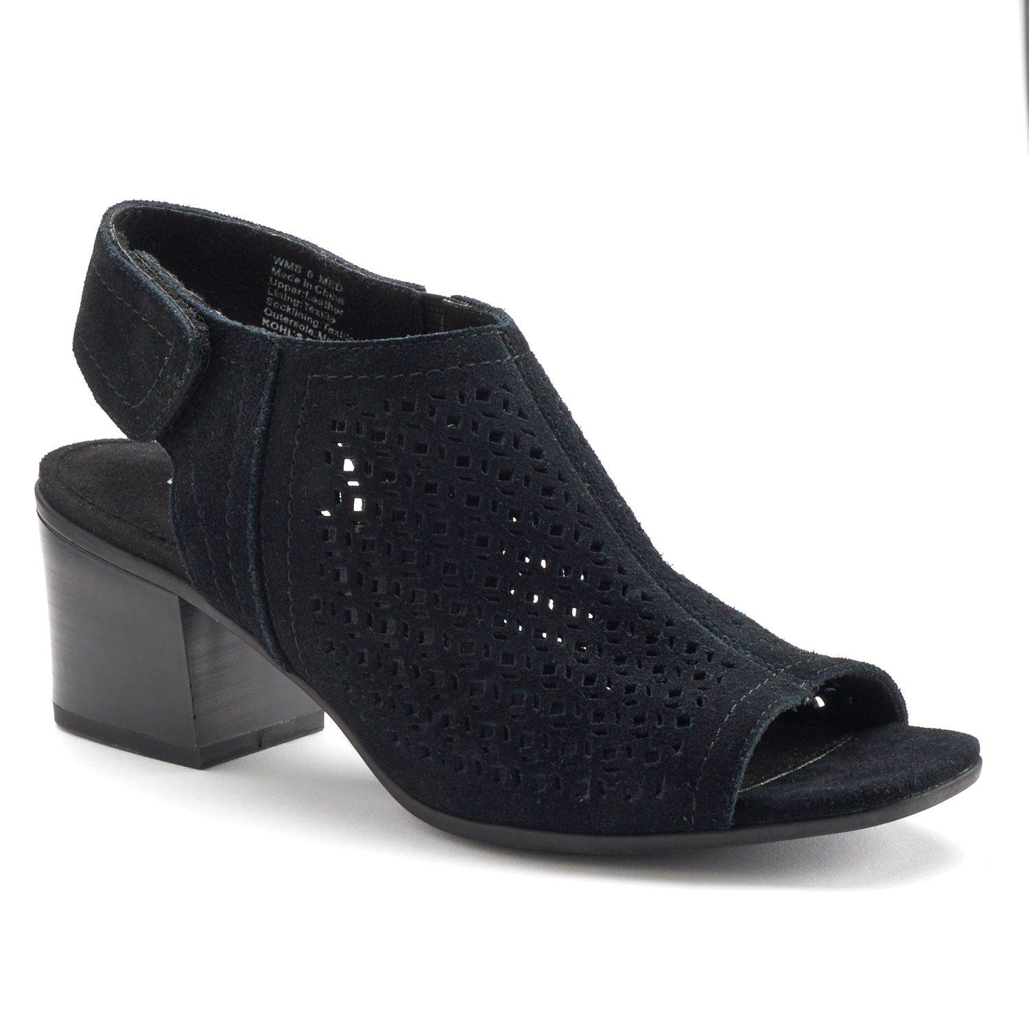 kohls peep toe booties